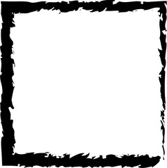 Set of square frames in grunge style. Elements for tags, labels, cards