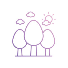 Forest  icon vector stock illustration