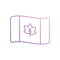 Canada Flag icon vector stock illustration