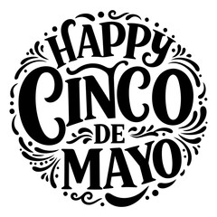 Fototapeta premium Cinco de Mayo Typography Design