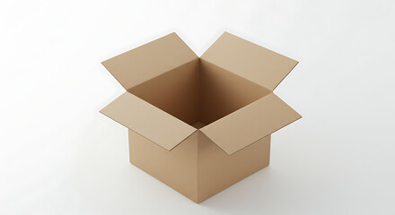 Minimalist cardboard box studio shot for product packaging presentation backdrop