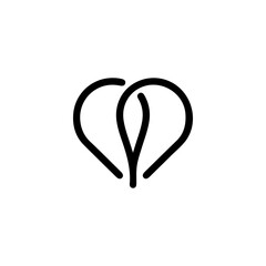 Heart Logo. Heart Logo Design. Heart Logo Brand. Heart Logo Vector Design Isolated on White Background