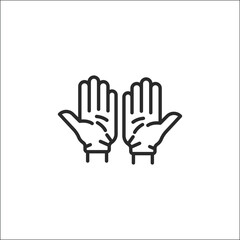 Hand gloves icon. Simple gloves for hand icon for social media, app, and web design. Vector illustration