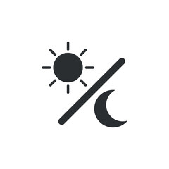 Simple sun and moon icon design illustration vector.