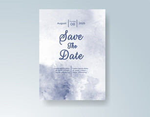 Watercolor wedding invitation card