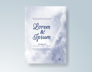 Watercolor wedding invitation card