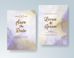 Watercolor wedding invitation card