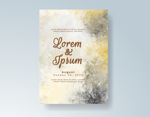 Watercolor wedding invitation card