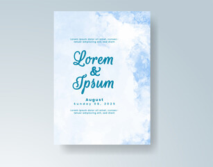 Watercolor wedding invitation card
