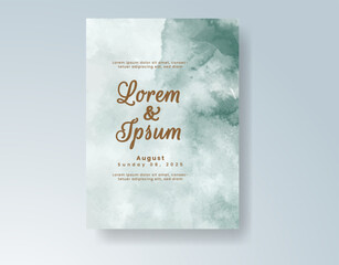 Watercolor wedding invitation card