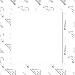 ruler frame. doodle ruler square frame. hand drawn ruler frame background. ruler background
