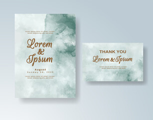 Watercolor wedding invitation card