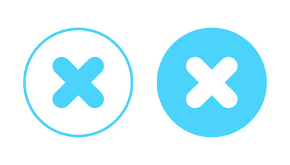 Fototapeta premium Close icon vector. Delete sign and symbol. cross sign