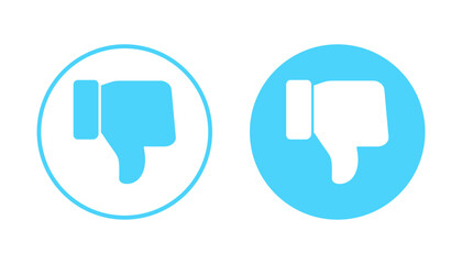 Fototapeta premium Dislike icon vector. dislike sign and symbol. Hand with thumb down