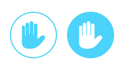 Hand icon vector. hand sign and symbol. palm