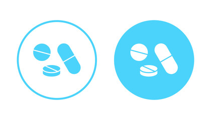 Pills icon vector. capsule icon. Drug sign and symbol
