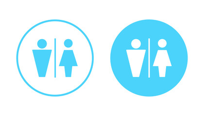 Toilet icon vector. Girls and boys restrooms sign and symbol. bathroom sign. wc, lavatory