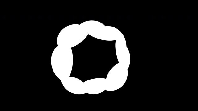爆発エフェクト 漫画風の煙 シンプルなイラストアニメーション
