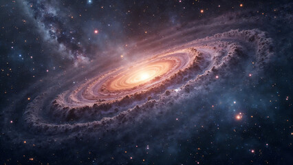 Fototapeta premium Stunning Outer Space Scene with Colorful Nebulae Bright Stars and Luminous Celestial Objects in Darkness