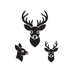 deer head silhouette vector 
