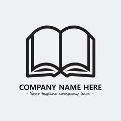 Book illustration black and white for logo company vector image
