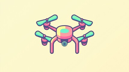 Colorful Drone Illustration