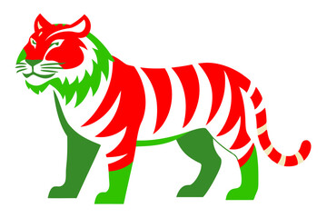 Obraz premium Minimalist line art illustration of a wild animal, perfect for modern decor, tattoo design, logos, or branding. This elegant black and white drawing features clean lines and abstract style, ideal for 