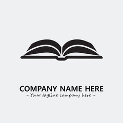 Book illustration black and white for logo company vector image
