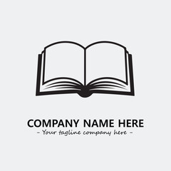 Book illustration black and white for logo company vector image
