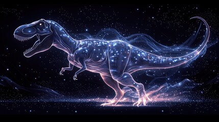 Cosmic T-Rex: A Celestial Dinosaur