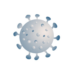 3D illustration of a virus or bacteria cell with realistic round spikes and smooth gradient colors. Perfect for science, medical, pandemic, and microscopic-themed designs