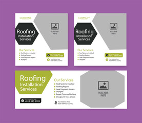 Fototapeta premium roofing service social media post and roll up banner, flyer, template