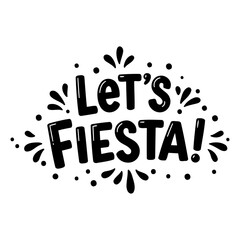 Fototapeta premium Let's Fiesta graphic, festive design