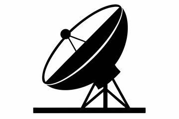 satellite dish silhouette vector illustration