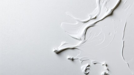 Abstract white paint texture studio digital art minimalistic close-up creative design concepts