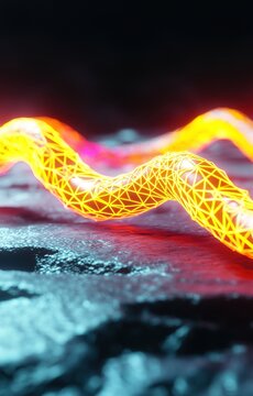 abstract background with waves
