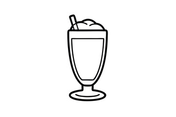 eggnog glass vector icon