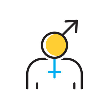 Multi color icon for gender
