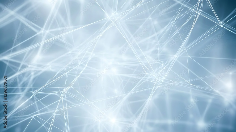 Poster abstract representation of interconnected lines and nodes, symbolizing digital networks and technolo