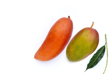 Tropical fruit, Mango  on white background.