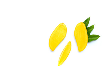 Tropical fruit, Mango  on white background.