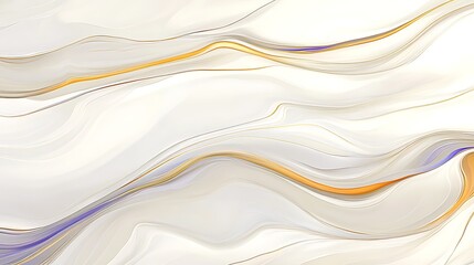 Obraz premium Abstract flowing waves of cream and gold hues on a smooth background creating a serene atmosphere