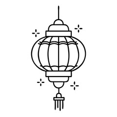 lunarnewyearlantern icon, lunarnewyearlantern line art - simple line art of lunarnewyearlantern, perfect for lunarnewyearlantern logos and icons