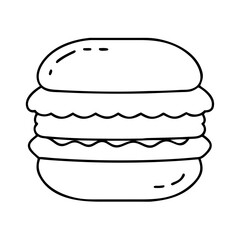 macaron icon, macaron line art - simple line art of macaron, perfect for macaron logos and icons