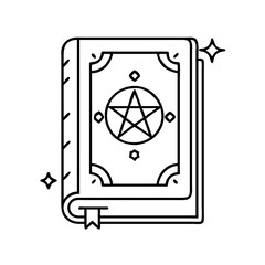 magicspellbook icon, magicspellbook line art - simple line art of magicspellbook, perfect for magicspellbook logos and icons