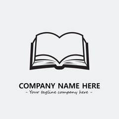 Book illustration black and white for logo company vector image
