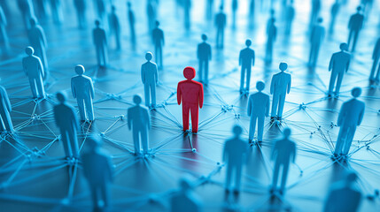 Red Figure Stands Out Individuality in Network