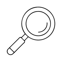 magnifyingglass icon, magnifyingglass line art - simple line art of magnifyingglass, perfect for magnifyingglass logos and icons