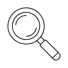 magnifyingglass icon, magnifyingglass line art - simple line art of magnifyingglass, perfect for magnifyingglass logos and icons