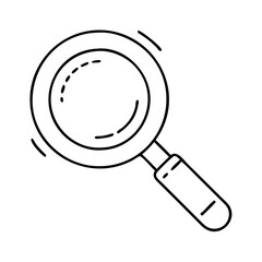 magnifyingglass icon, magnifyingglass line art - simple line art of magnifyingglass, perfect for magnifyingglass logos and icons